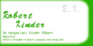 robert kinder business card